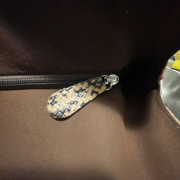 Multicolor 100% Genuine Cow, Leather Patchwork Tote Bag - Picture 9 of 15